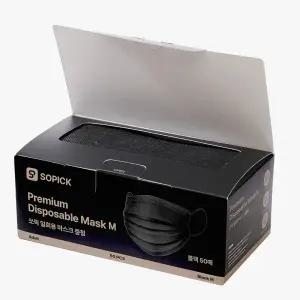 쏘픽 일회용 마스크 중형 블랙 50매