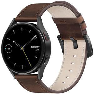 삼성 갤럭시 워치 7/6/5/4/Active 2 40mm 44mm/6 클래식 43mm 47mm/5 Pro 45mm/Watch 4 42mm 46mm, 20mm 손목밴드 교체 스트랩과 호환되는 남성용 웨스트이글 가죽 밴드