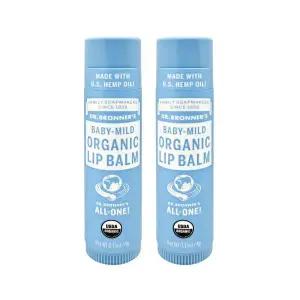 닥터브로너스 베이비 마일드 오가닉 립밤 저자극 아기립밤 무향 4g 2개