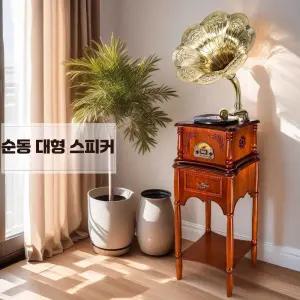 엔틱 나팔 축음기 플레이어 레트로 빈티지 주크박스