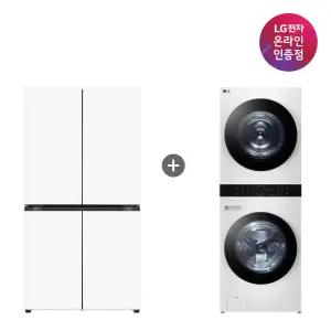 LG 디오스 오브제컬렉션 매직스페이스 냉장고 + LG 트롬 워시타워 (T875MHH111 + W21WAM)