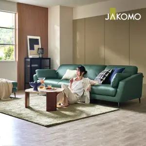 [롯데백화점]자코모 뮤턴 4인 천연면피 소가죽 소파+스툴