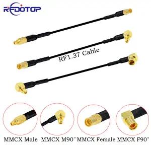MMCX 50 RF 점퍼 피그테일 RF1.37 케이블 MMCX - Male Female 커넥터 압착 RF1.37 동축 케이블 MMCX-MMCX