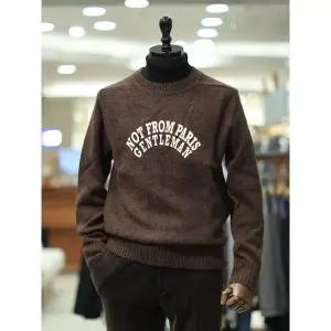 갤러리아 BON 24F/W 셔틀랜드 울 프린트 울 오버 라운드 니트 BN4FSW836