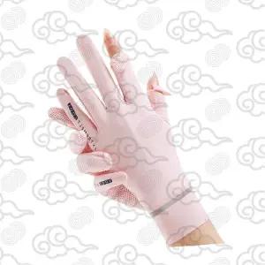 자외선차단장갑 쿨메쉬 핑크 레이스 여성 운전용 통기성 손목보호 여름용