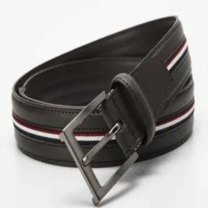 [하프클럽/에스티코]삼색 테이프 배색 캐쥬얼 벨트 (브라운) SBEVZ77TSH