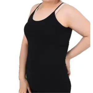 빅사이즈 부드럽고 편안한 면스판 끈나시 깔끔 민소매 (WFILWFC)