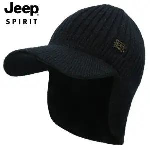 JEEP SPIRIT 남녀공용 데일리 비니장 귀덮개 니트 모자