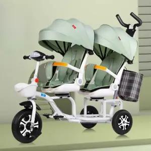 쌍둥이 유모카 2인용 자전거 접이식 절충형 로터스 2인승