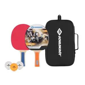 Donic 베이직 2인 탁구 세트 Basic Set 788606 쉐이크 라켓2P+공3P+전용가방
