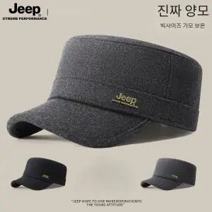 JEEP 남성 플리스 플랫 모자 두꺼운 겨울 따뜻한 야구 모자