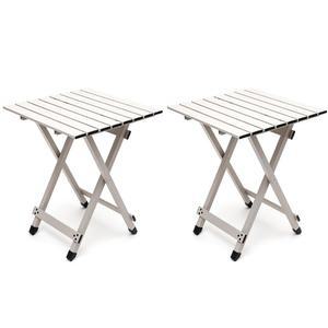 써니필 접이식 캠핑 테이블 가벼운 알루미늄 휴대용 요리 해변 하이킹 여행 낚시 바비큐 실내 야외용 소형