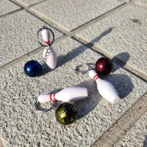 볼링핀 키홀더 볼링 열쇠고리 WFHLH7Y