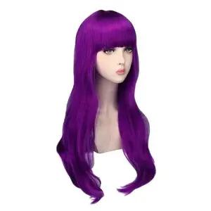 가발 보라색 긴머리 웨이브