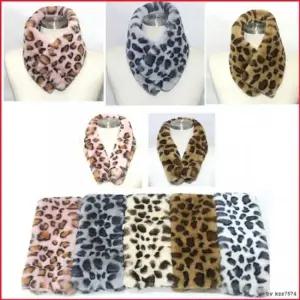 호피머플러/퍼목도리/페이크퍼/털목도리 자석목도리
