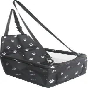 MAEAJDLT 소형 반려견 카시트 편안한 앞뒤 좌석 반려동물 침대 휴대용 접이식 시트 통기성 PVC 프레임