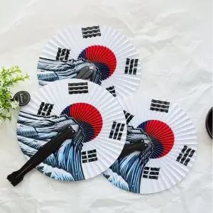 휴대용 초경량 접이식 원형 태극기부채 전통부채 (WFJ73E0)