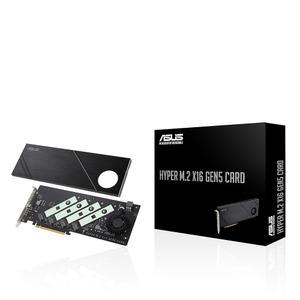 [미국배송] ASUS HYPER M.2 X16 GEN5 카드(PCIE 5.0/4.0)는 AMD 및 인텔 플랫폼 RAID 기능을 위해 최대 512GBPS의 NVME M.2(2242/2260/2280/22110) 장치 4개를 지원합니다.