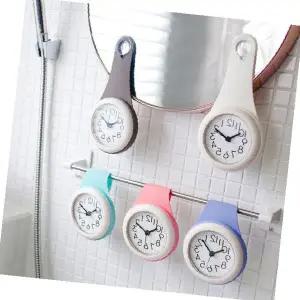 욕실시계 방수 무소음 젤리 흡착 화장실 주방 벽걸이 원형 아날로그 생활방수 실리콘