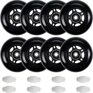 플라이다즐 인라인 스케이트 휠 실내 실외용 ABEC 9 베어링이 장착된 72mm 76mm 80mm 롤러 하키 블레이드