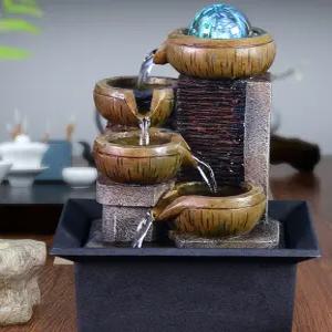 실내 가정용 분수대 소형 인공 분수 거실 카페 조경 인공폭포 안개 물레방아 장식 인테리어