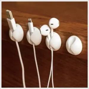 케이블 전선 충전지 선 정리 전선 홀더 걸이 거치대 화이트 (WFKAF2D)