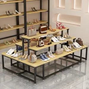 진열장 슈즈 구두 백화점 우드 쇼핑몰 디스플레이 정리