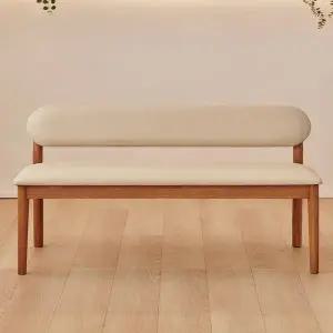 [신세계라이브쇼핑]동서가구 로라 PU 원목 식탁 벤치 3인 벤치 DF927583