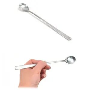 고급 무광 샤틴 스텐 롱 티스푼 커피스푼 19.5cm 8호 커피스푼 분유스푼