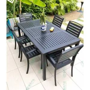 야외용 철제 테이블 세트 펜션 정원 4인용 발코니 그린 주물