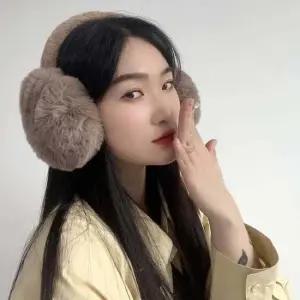 겨울 브라운 귀마개 마카롱 방한 니트귀도리