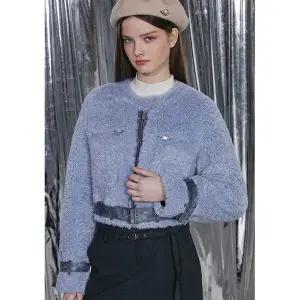 [에고이스트]EQ4MZ161페이크퍼라운드넥크롭무스탕_DJ