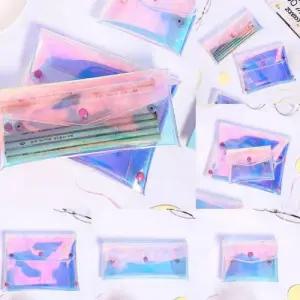 클러치 지갑 연필 파우치 케이스 투명 봉투 동 WFIPUHS