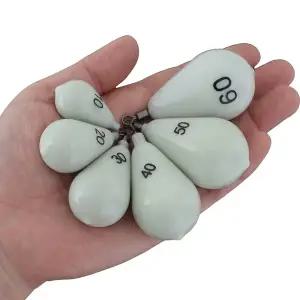 MTF 초야광 물방울 도래봉돌 PVC 딥핑 코팅 싱커