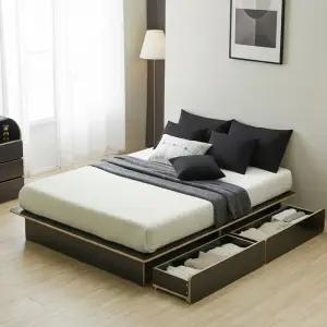 보루네오 엘리브 로우 무헤드 수납 침대 프레임 퀸킹공용 js832