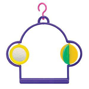 거울과 스피너 장난감이 있는 펜-플랙스 버드 스윙 u2013, 잉꼬, 핀치 및 기타 소형 조류 u2013 멀티컬러에 적합한 와이어 버드케이지 부착