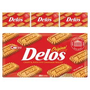 청우식품 델로스 사무실 학교 캠핑 간식 오리지날 쿠키 630g 4개