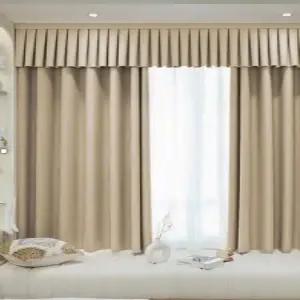 커튼 가리개 상단 암막 단열 빛차단 찍찍이 고정 별꽃