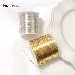 얇은철사 5 메터 02mm-1mm 실버 골드 구리 와이어 쥬얼리 구슬 공예 위한