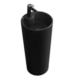 긴다리 세면대 미니 원형 욕실 인테리어 세면기