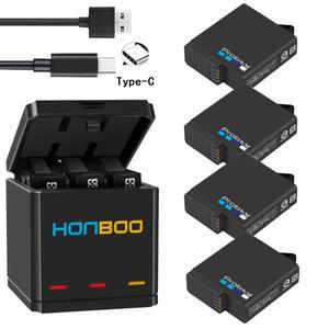 GoPro Hero 7 6 5 블랙 배터리 + 트리플 충전기 고프로 카메라