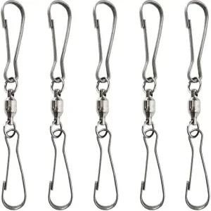 5pcs 초대형 매끄러운 회전 듀얼 클립 바람 스피너 걸이 나선형 꼬리 트위스터 양말 및 모든 연 화분 식물