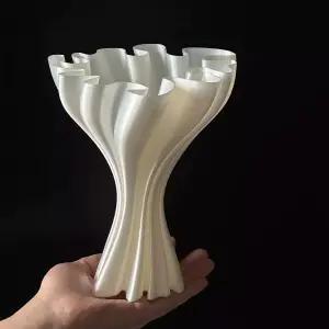 3D 프린터 펄 인테리어 화병 웨이브 장식 가구 오브제