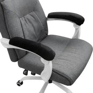 FORCHEER 사무실 의자 팔걸이 게임용 의자용 벨벳 엘라스틱 2피스 블랙 커버 컴퓨터 책상 세척 가능