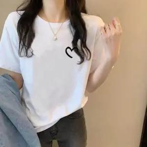 여성 여자 면 티셔츠 데일리 빅사이즈 반팔티 여름