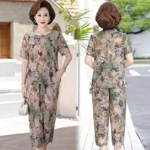 여름 여성 홈웨어 잠옷 세트 반팔티 아이스 쿨바지