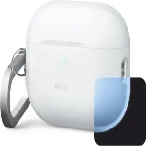 엘라고 에어팟 프로 3 케이스와 호환 - 카라비너가 장착된 프리미엄 실리콘 케이스 무선 충전 지원 충격