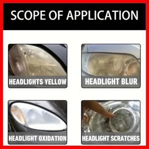 자동차 헤드 라이트 복원 연마 키트 램프 스크래치 리무버 수리 청소 붙여 넣기 산화 제거 폴란드어 액체