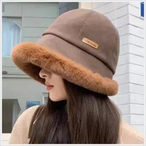 두툼한 겨울 외출용 여자 벙거지 내피 털모자