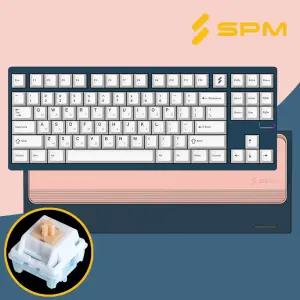 SPM PN06 루미 풀알루미늄 무선키보드 네이비골드 저소음 목새축